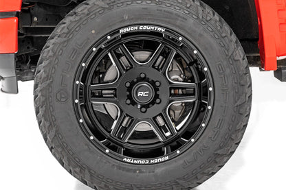 Rough Country 92 Series Wheel | Machined One-Piece | Gloss Black | 20x12 | 8x6.5 | -44mm | 2001-2010 |  92201210