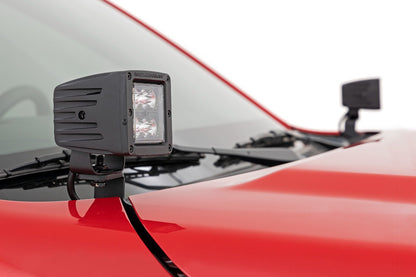 LED Light | Ditch Mount | 2" Black Pair | Amber DRL | Nissan Frontier | 2022-2022 | Rough Country | 71067