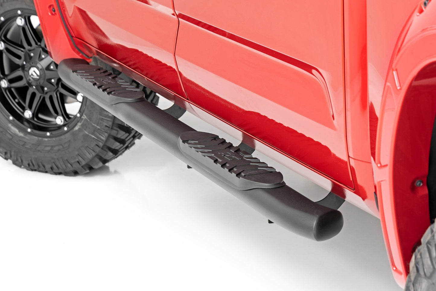 Oval Nerf Steps | Crew Cab | Black | Toyota Tundra 2WD/4WD -2022 | 2022-2022 | Rough Country | 21014