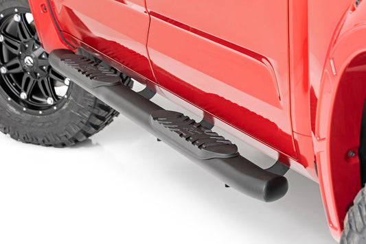 Oval Nerf Steps | Crew Cab | Black | Toyota Tundra 2WD/4WD -2022 | 2022-2022 | Rough Country | 21014