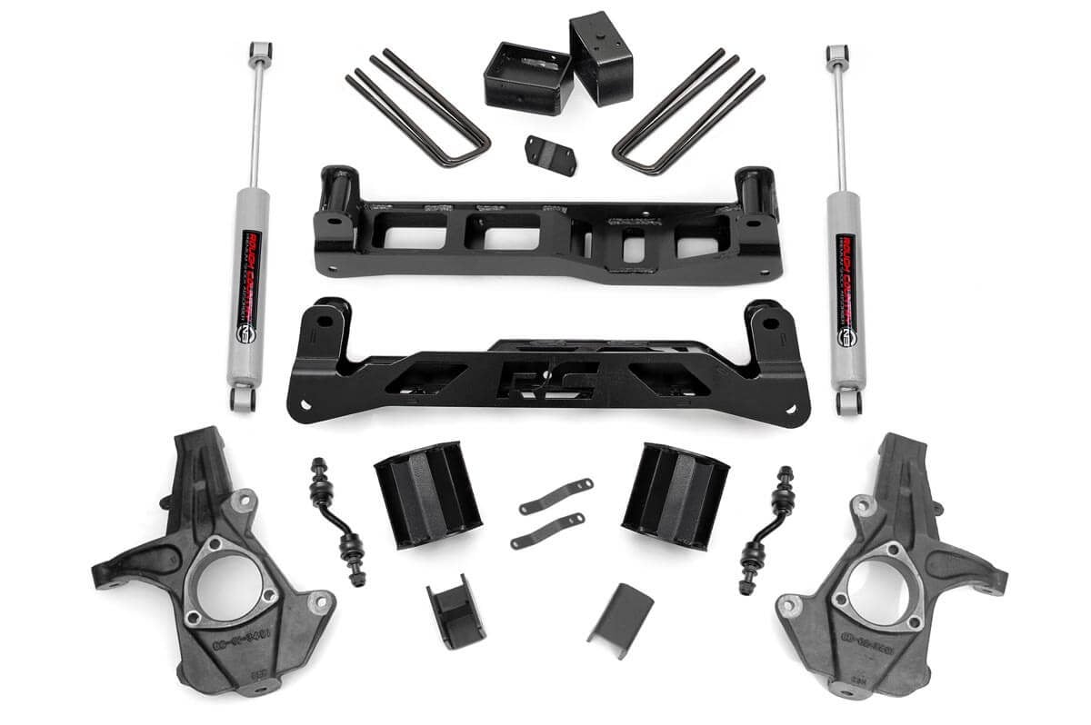 5 Inch Lift Kit | Alum/Stamp Steel | Chevrolet Silverado/GMC Sierra 1500 2WD | 2014-2018 | Rough Country | 24831