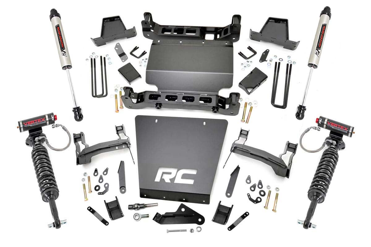 7 Inch Lift Kit | Bracket | Vertex/V2 Shks | Chevrolet Silverado/GMC Sierra 1500 | 2014-2016 | Rough Country | 29857