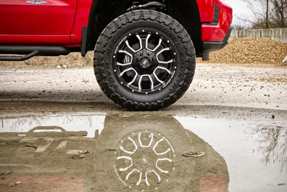 Rough Country 93 Series Wheel | One-Piece | Machined Black | 20x10 | 6x5.5/6x135 | -18mm | 2002-2006 |  93201012