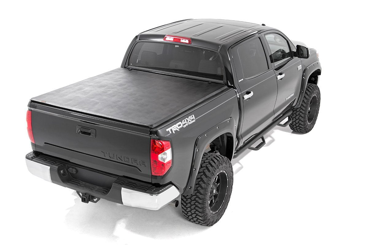 Bed Cover | Tri Fold | Soft | 5'7" Bed | Toyota Tundra | 2007-2022 | Rough Country | 41714551A