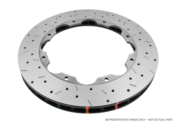 2009-2011 Nissan GT-R | DBA 5000 Series XS Cross-Drilled/Slotted Brake Rotor Ring [Front] | DBA52320.1XS