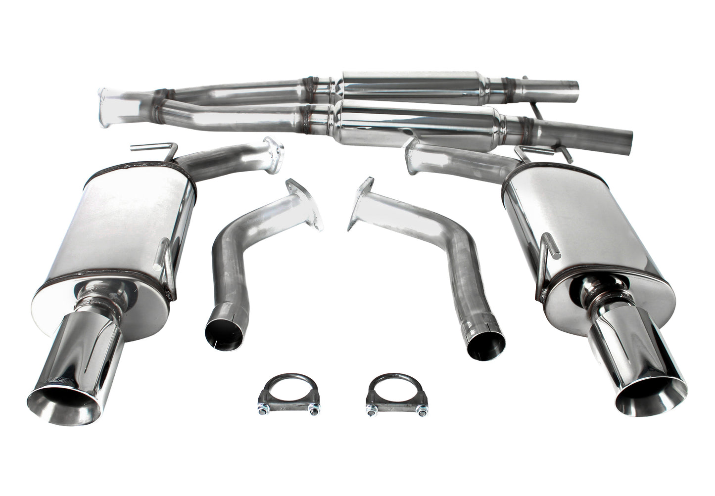 2011-2013 Infiniti M56 / 2014-2018 Q70] - STILLEN Stainless Steel Near Cat-Back Exhaust System - 504456