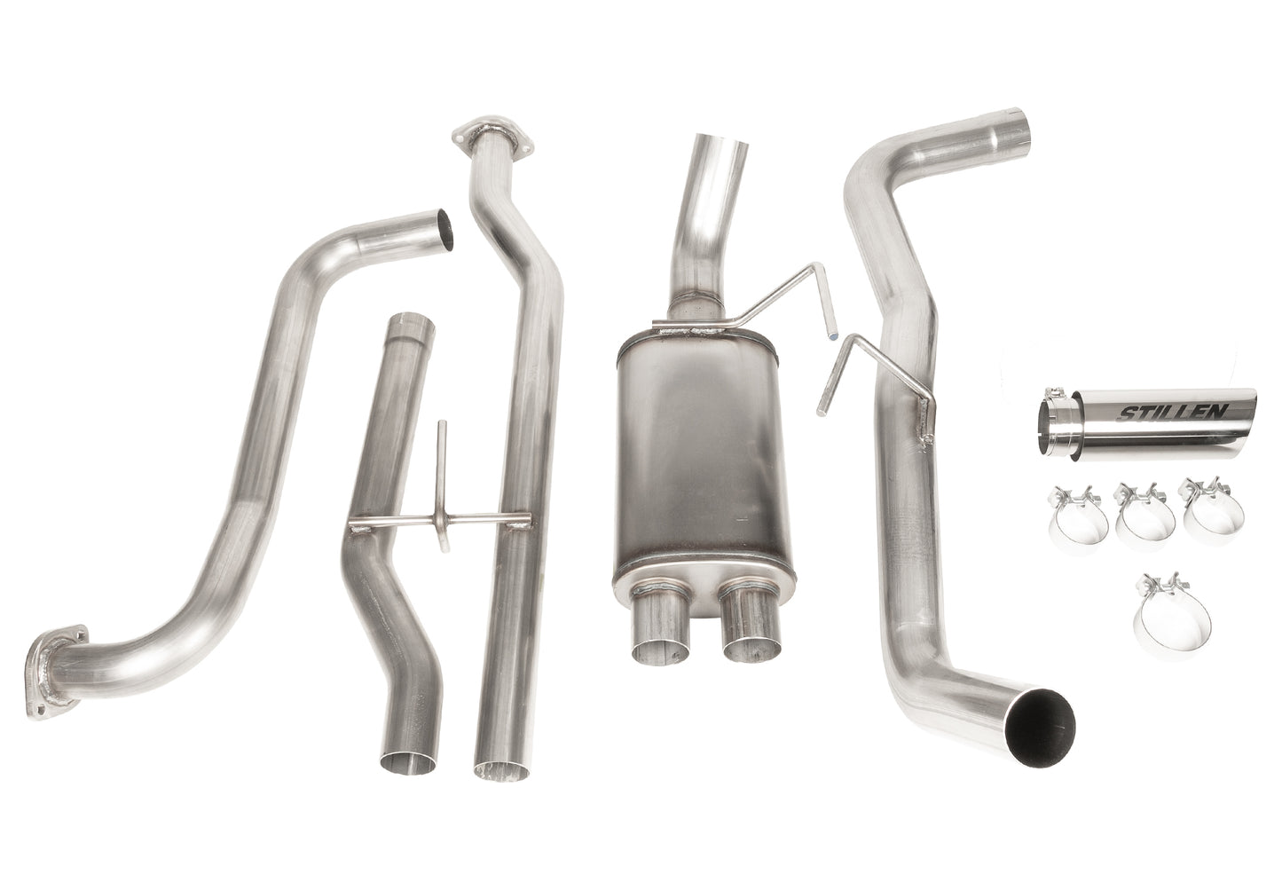 2022-2026 Nissan Frontier - STILLEN Cat-Back Exhaust Polished w/ Stainless Steel Tip - 509460