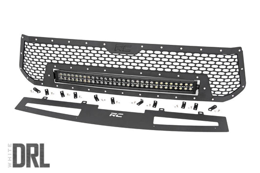 Mesh Grille | 30" Dual Row LED | Black | White DRL | Toyota Tundra | 2014-2017 | Rough Country | 70225