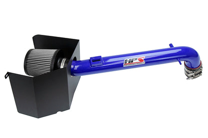 HPS Blue Shortram Air Intake + Heat Shield for 2005-2022 Toyota Tacoma 2.7L