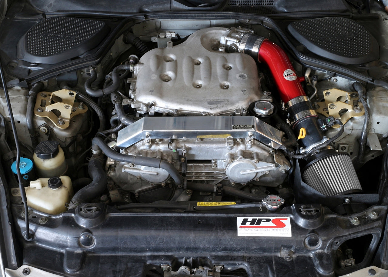 HPS Red Shortram Air Intake + Heat Shield for 2003-2006 Nissan 350Z 3.5L V6