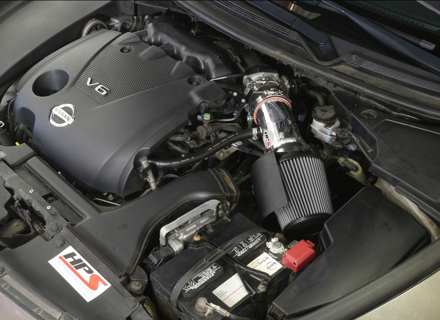 HPS Polish Shortram Air Intake + Heat Shield for 2009-2014 Nissan Maxima V6 3.5L