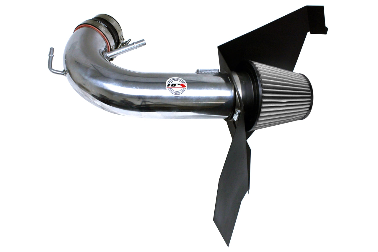 HPS Polish Shortram Air Intake + Heat Shield for 2015-2017 Ford Mustang GT V8 5.0L