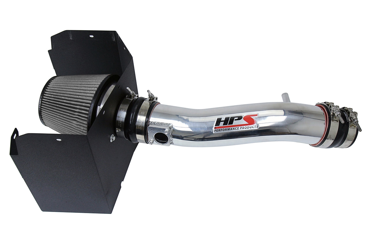 HPS Polish Shortram Air Intake + Heat Shield for 2016-2022 Toyota Tacoma 3.5L V6
