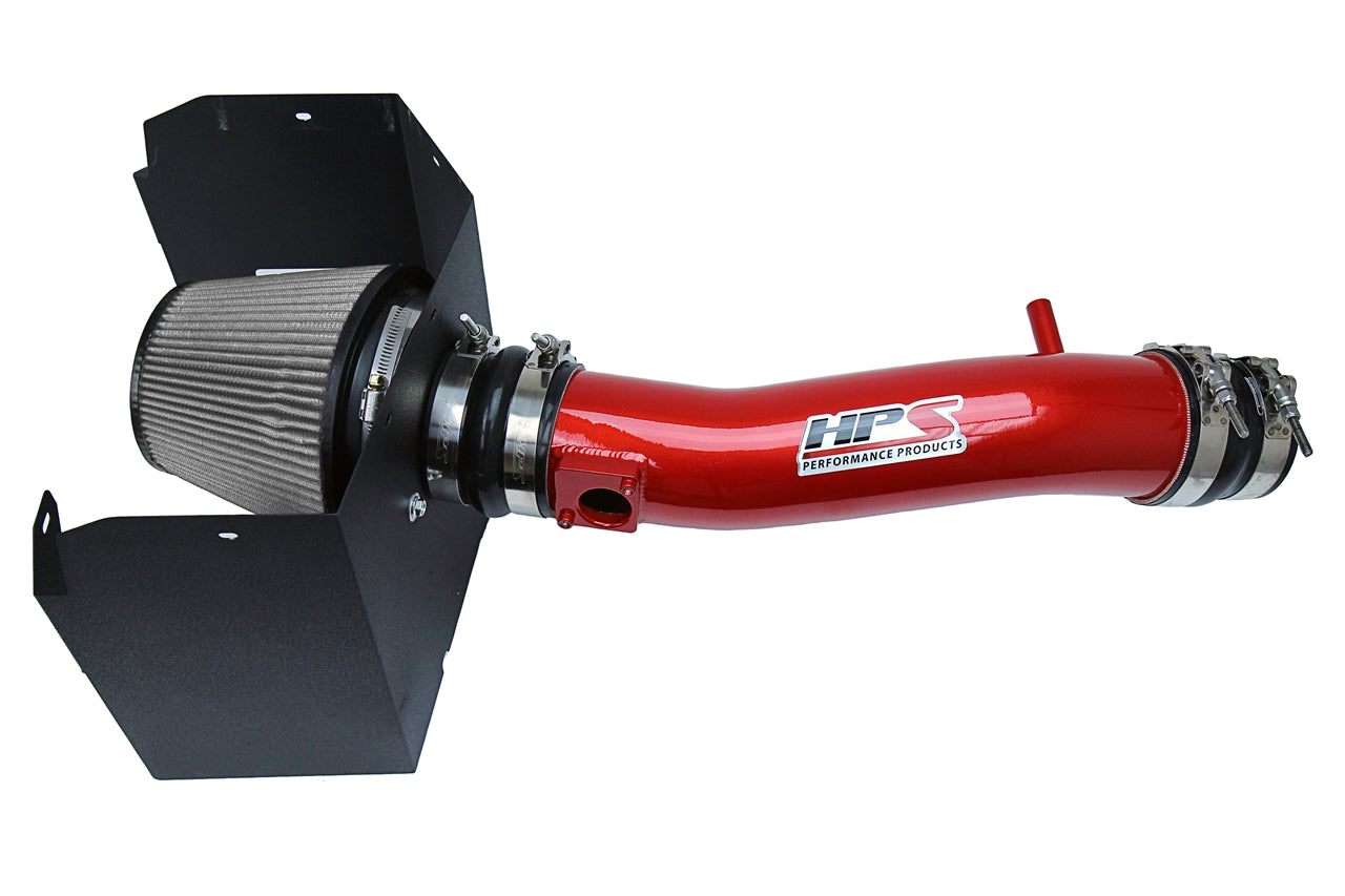 HPS Red Shortram Air Intake + Heat Shield for 2016-2022 Toyota Tacoma 3.5L V6
