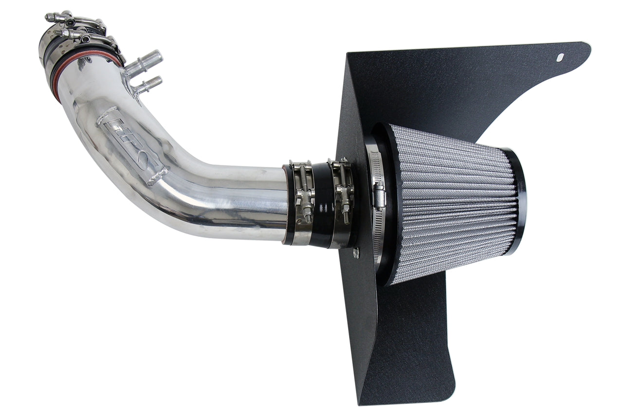 HPS Polish Shortram Air Intake + Heat Shield for 2015-2017 Ford Mustang 3.7L V6