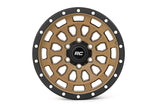 Rough Country 87 Series Wheel | Simulated Beadlock | Bronze/Black | 17x8.5 | 6x5.5 | +0mm | 1999-2006 |  87170912