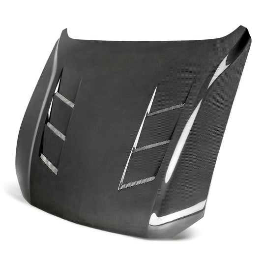 2015-2023 Ford Mustang Type-SA Heat Extractor Double Sided Hood - Anderson Composites - AC-HD18FDMU-SA-DS