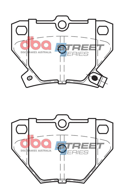 2000-2005 Toyota Celica & More | DBA SS Street Series Brake Pads [Rear] | DB1429SS