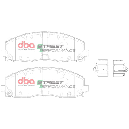 2018-2021 Chrysler Pacifica & More | DBA SP Street Series Brake Pads [Front] | DB15038SP