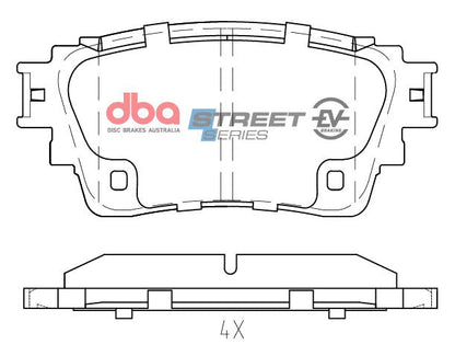 2018-2019 Mitsubishi Eclipse Cross & More | DBA SSEV Street Series Brake Pads [Rear] | DB15049SSEV