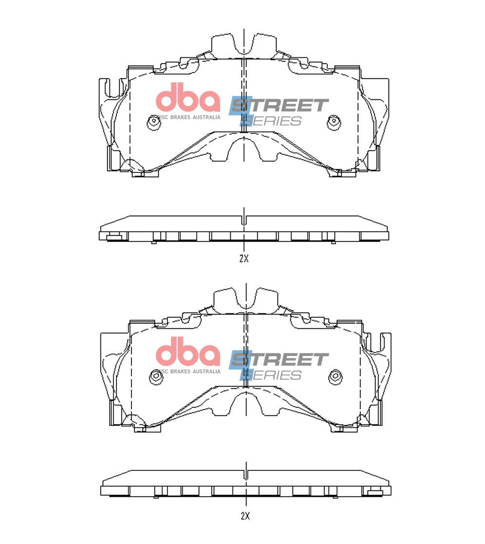 2019-2021 Lexus LS500h & More | DBA SS Street Series Brake Pads [Front] | DB15150SS