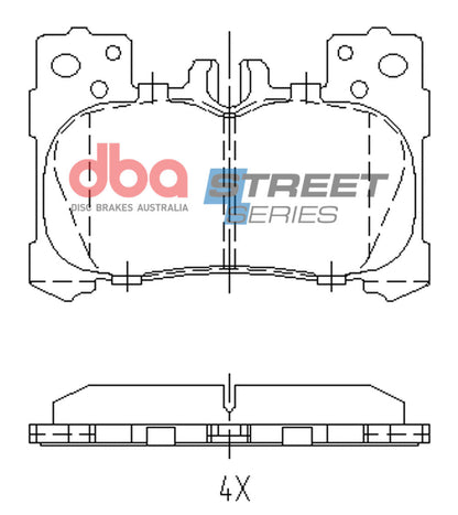 2019-2021 Lexus LS500h & More | DBA SS Street Series Brake Pads [Rear] | DB15151SS