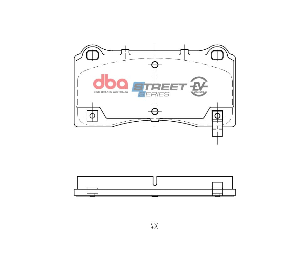 2017-2018 Tesla 3 & More | DBA SSEV Street Series Brake Pads [Front] | DB15158SSEV