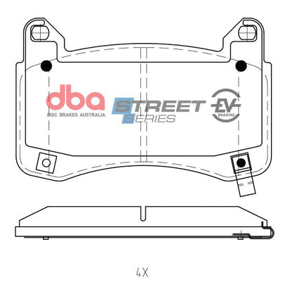2017-2018 Tesla 3 & More | DBA SSEV Street Series Brake Pads [Front] | DB15160SSEV