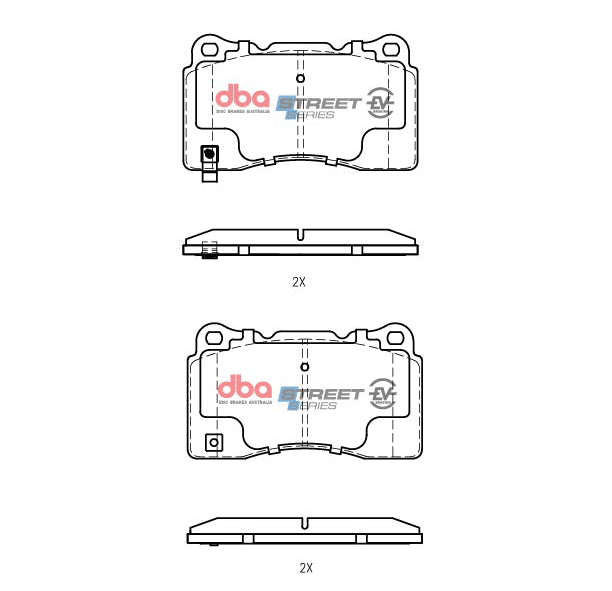 2003-2008 Subaru Impreza & More | DBA SSEV Street Series Brake Pads [Front | Rear] | DB1678SSEV