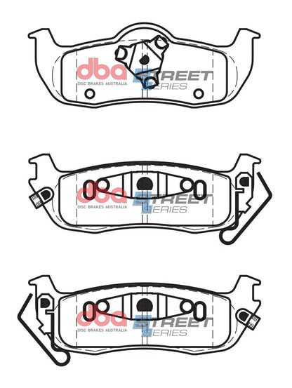 2004-2010 INFINITI QX56 & More | DBA SS Street Series Brake Pads [Rear] | DB1685SS