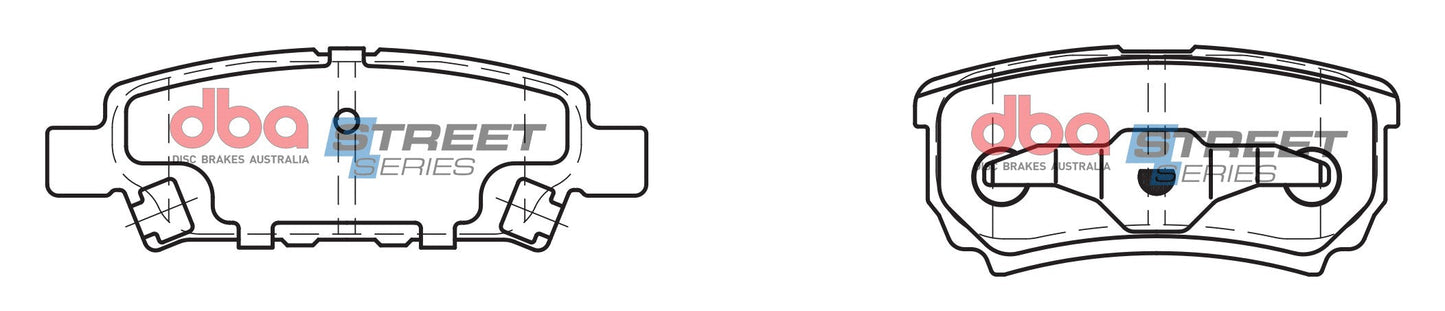 2004-2008 Mitsubishi Lancer & More | DBA SS Street Series Brake Pads [Rear] | DB1686SS