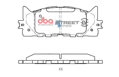 2013-2018 Toyota Avalon & More | DBA SSEV Street Series Brake Pads [Front] | DB1800SSEV