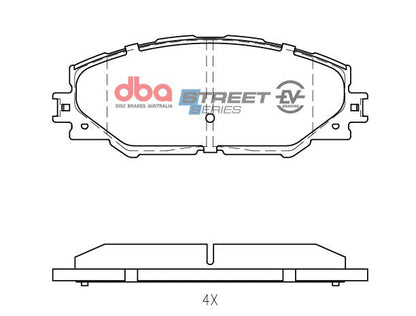 2016-2019 Toyota Mirai & More | DBA SSEV Street Series Brake Pads [Front] | DB1801SSEV