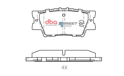 2013-2018 Toyota Avalon & More | DBA SSEV Street Series Brake Pads [Rear] | DB1832SSEV