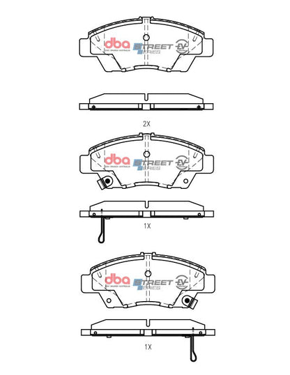 2012-2014 Honda CR-Z & More | DBA SSEV Street Series Brake Pads [Front] | DB1991SSEV
