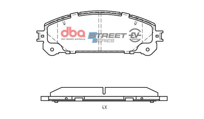 2019-2022 Toyota Sienna & More | DBA SSEV Street Series Brake Pads [Front] | DB2004SSEV