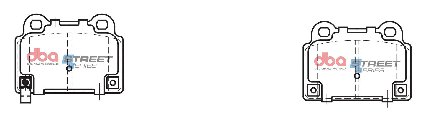 2008 Mitsubishi Lancer & More | DBA SS Street Series Brake Pads [Rear] | DB2215SS