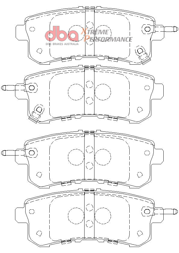 2016-2019 INFINITI QX80 & More | DBA XP Street Series Brake Pads [Rear] | DB2244XP