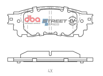 2021-2022 Toyota Avalon & More | DBA SSEV Street Series Brake Pads [Rear] | DB2419SSEV