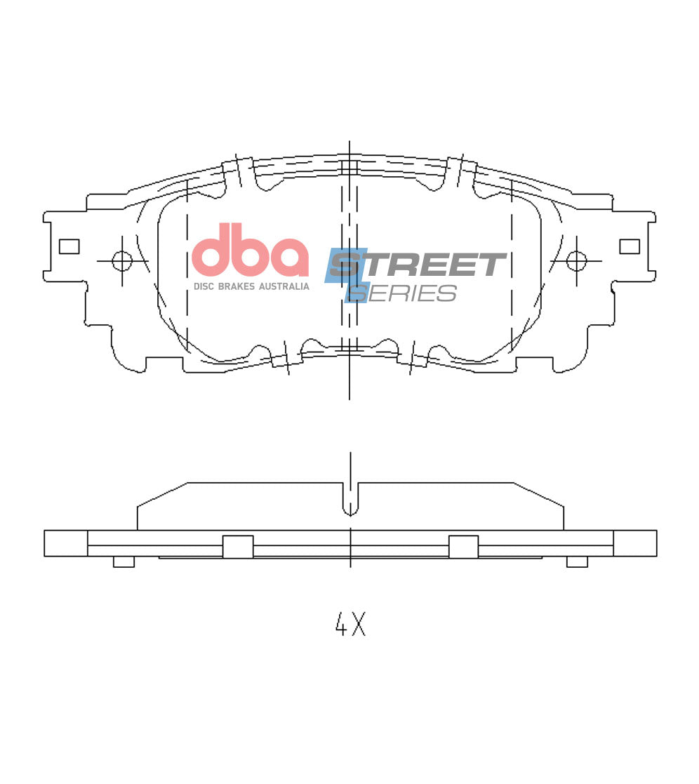 2021-2022 Toyota Avalon & More | DBA SS Street Series Brake Pads [Rear] | DB2419SS