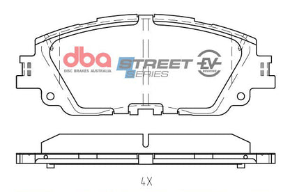2021-2022 Toyota Avalon & More | DBA SSEV Street Series Brake Pads [Front] | DB2449SSEV