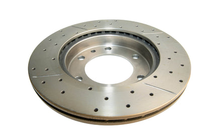 1983-1989 Toyota Land Cruiser | DBA Street Series Gold Cross-Drilled/Slotted Brake Rotor [Front] | DBA151X