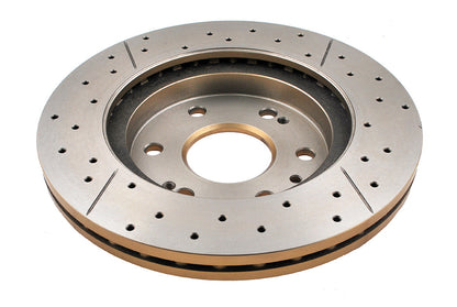 2007-2011 GMC Yukon & More | DBA Street Series Gold Cross-Drilled/Slotted Brake Rotor [Front | Rear] | DBA2010X
