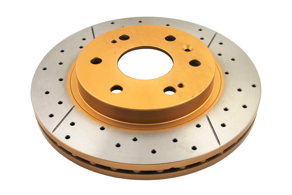 2007-2011 GMC Yukon & More | DBA Street Series Gold Cross-Drilled/Slotted Brake Rotor [Front | Rear] | DBA2010X