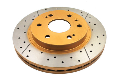 2007-2011 GMC Yukon & More | DBA Street Series Gold Cross-Drilled/Slotted Brake Rotor [Front | Rear] | DBA2010X