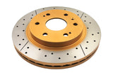 2007-2011 GMC Yukon & More | DBA Street Series Gold Cross-Drilled/Slotted Brake Rotor [Front | Rear] | DBA2010X