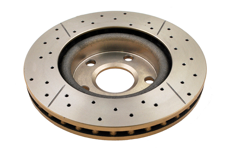2009 Pontiac G8 | DBA Street Series Gold Cross-Drilled/Slotted Brake Rotor [Front] | DBA2026X