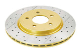 2005-2010 Ford Mustang & More | DBA Street Series Gold Cross-Drilled/Slotted Brake Rotor [Rear] | DBA2114X