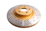 2015-2018 Lincoln MKC & More | DBA Street Series Gold Cross-Drilled/Slotted Brake Rotor [Front] | DBA2120X