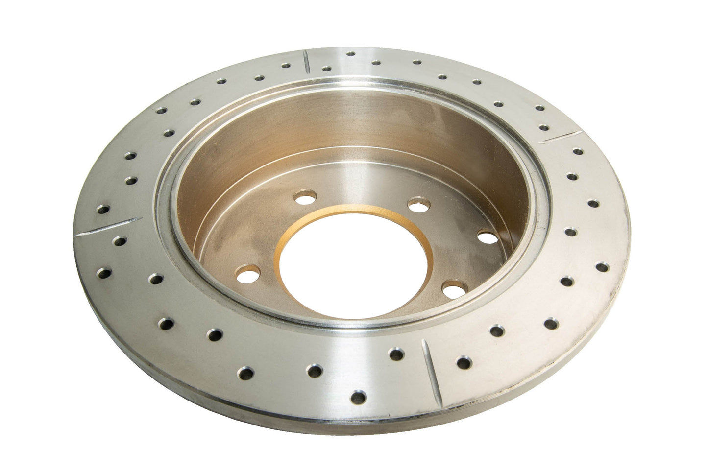 2007-2011 Jeep Compass & More | DBA Street Series Gold Cross-Drilled/Slotted Brake Rotor [Rear] | DBA2209X